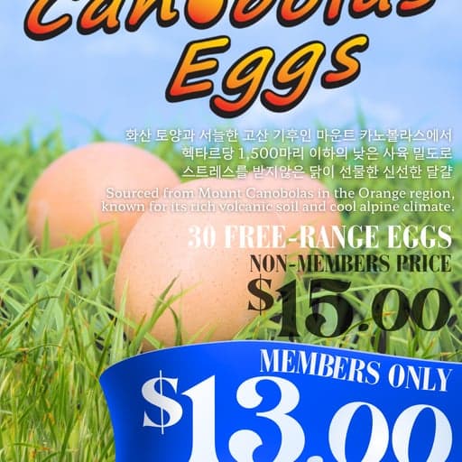 Canobolas Free-Range Eggs 30 Pack 🥚🐝