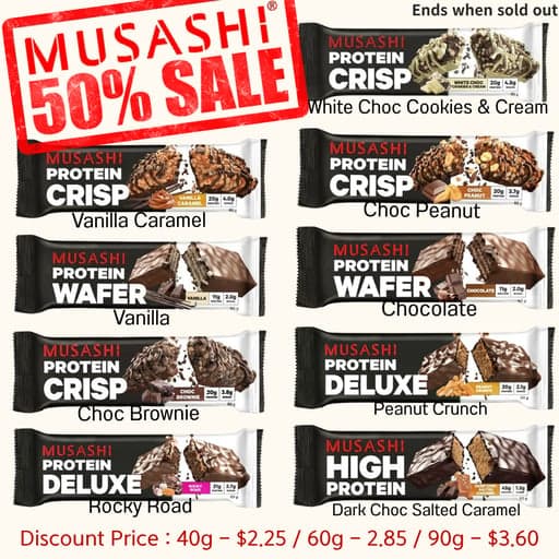 [Deal] Musashi Protein Bar✨