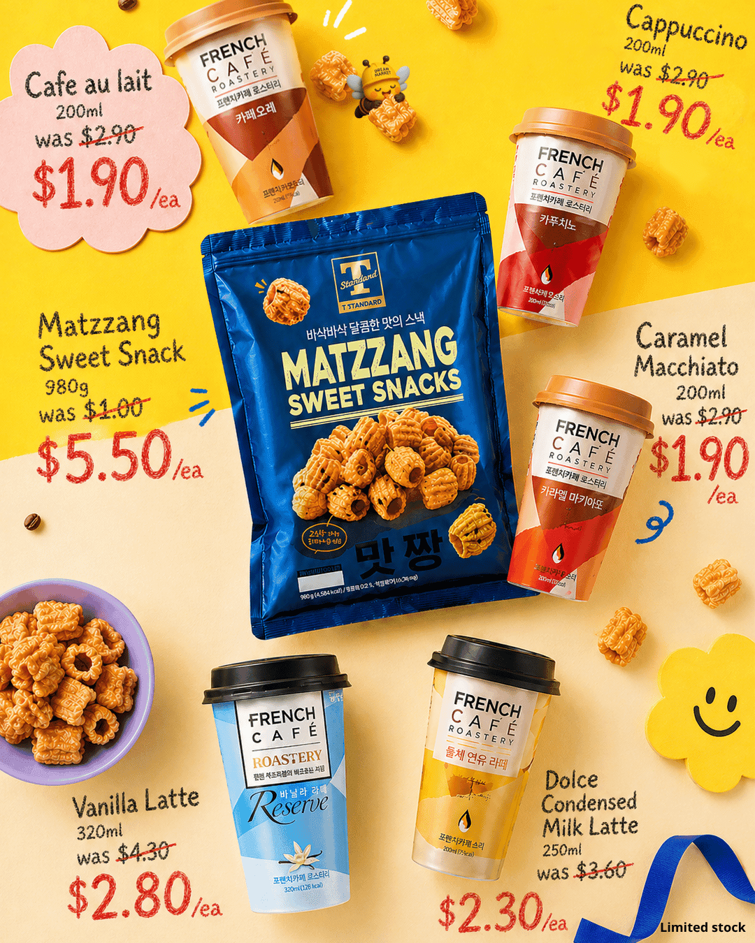 🐝Sweet snack&Coffee from $1.90❣️